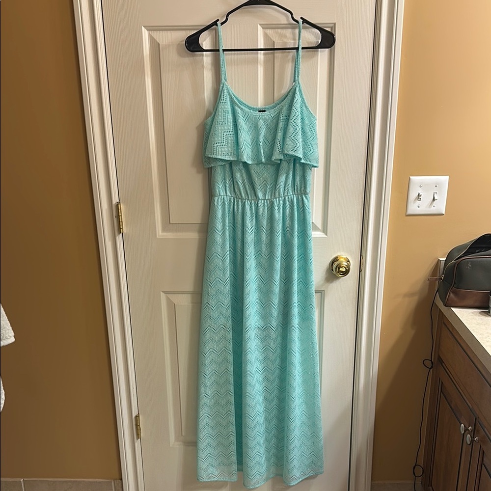 Elegant Blue Sleeveless Dress
